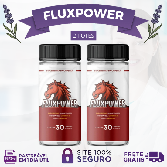 FluxPower: Combata a Disfunção Erétil e Recupere sua Performance - 30 Cápsulas por Pote