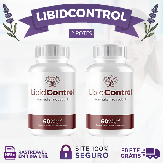 LIBID CONTROL 60 CAPSULAS 500MG - AUMENTO DA LIBIDO - PROMOÇÃO OFICIAL (KIT DE 2 UNIDADES) FRETE GRÁTIS