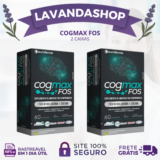 COGMAX FOS 60 COMPRIMIDOS - FOSFATIDILSERINA + COLINA - PROMOÇÃO OFICIAL