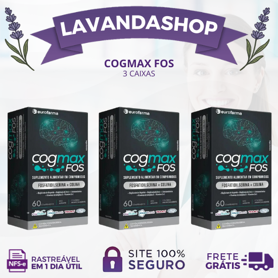 COGMAX FOS 60 COMPRIMIDOS - FOSFATIDILSERINA + COLINA - PROMOÇÃO OFICIAL