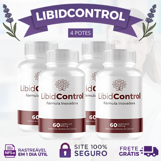 LIBID CONTROL 60 CAPSULAS 500MG - AUMENTO DA LIBIDO - PROMOÇÃO OFICIAL (KIT DE 2 UNIDADES) FRETE GRÁTIS