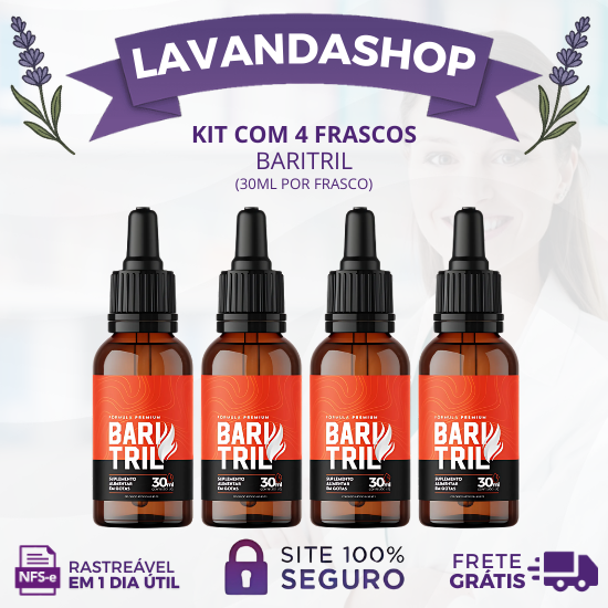 BARITRIL 30ML - PERDA DE PESO SAUDÁVEL - PROMOÇÃO OFICIAL (KITS COM 2 UNIDADES) + FRETE GRÁTIS