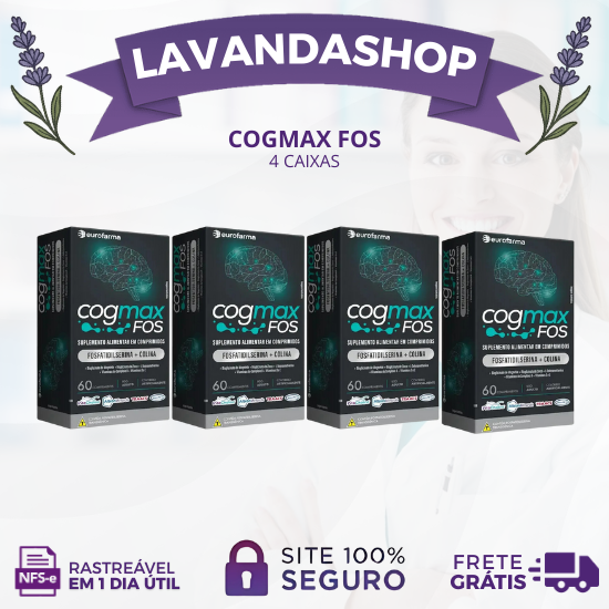 COGMAX FOS 60 COMPRIMIDOS - FOSFATIDILSERINA + COLINA - PROMOÇÃO OFICIAL