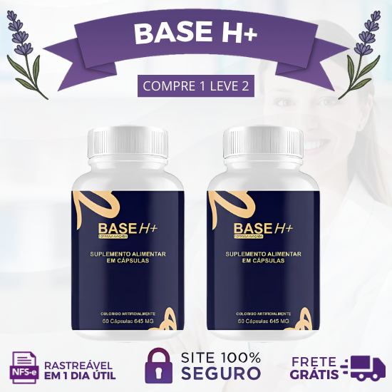 BASE H+® ENERGIA E POTÊNCIA - CADA KIT CONTÉM 2 POTES - PROMOÇÃO OFICIAL
