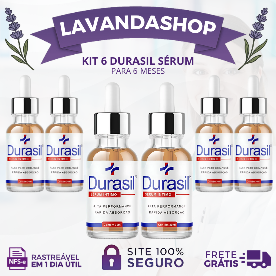 DURASIL SÉRUM ÍNTIMO 30ML - MAIOR DESEMPENHO E EQUILÍBRIO - PROMOÇÃO OFICIAL (CADA KIT CONTÉM 2 UNIDADES) + FRETE GRÁTIS