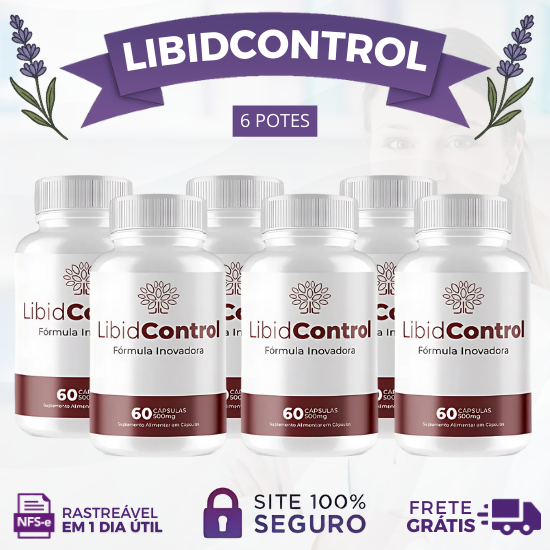 LIBID CONTROL 60 CAPSULAS 500MG - AUMENTO DA LIBIDO - PROMOÇÃO OFICIAL (KIT DE 2 UNIDADES) FRETE GRÁTIS