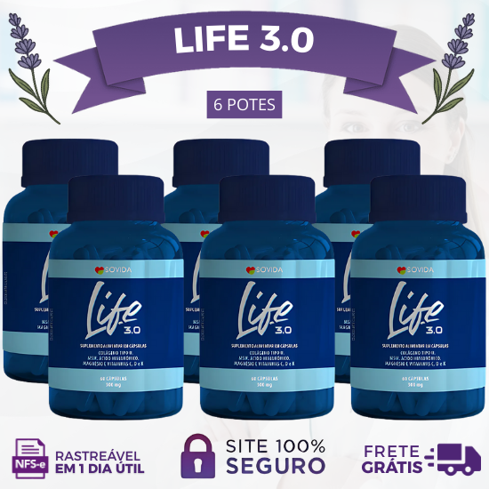 Life 3.0 60 Cápsulas  - Compre 1 Leve 2, Leve 4 ou Leve 6.