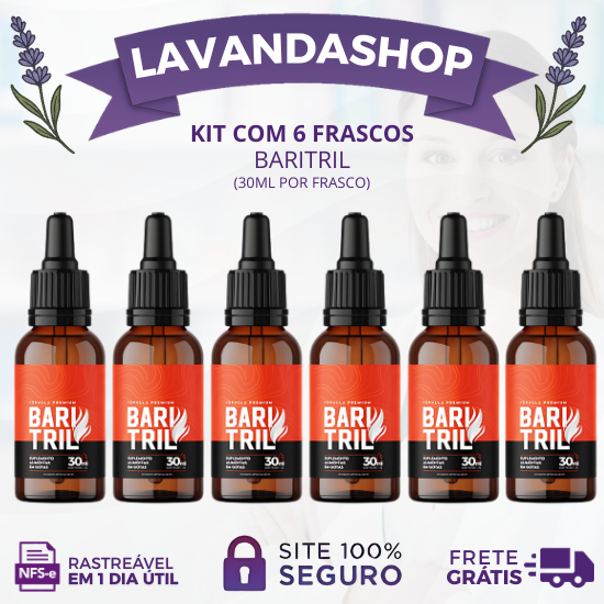 BARITRIL 30ML - PERDA DE PESO SAUDÁVEL - PROMOÇÃO OFICIAL (KITS COM 2 UNIDADES) + FRETE GRÁTIS