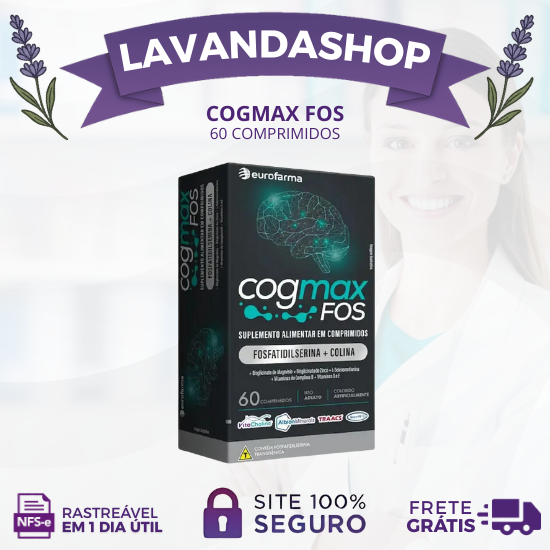 COGMAX FOS 60 COMPRIMIDOS - FOSFATIDILSERINA + COLINA - PROMOÇÃO OFICIAL