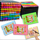 Kit Livro De Colorir Bobbie Goods + Estojo Canetas Marcador Permanente 160 Pontas 80 Cores