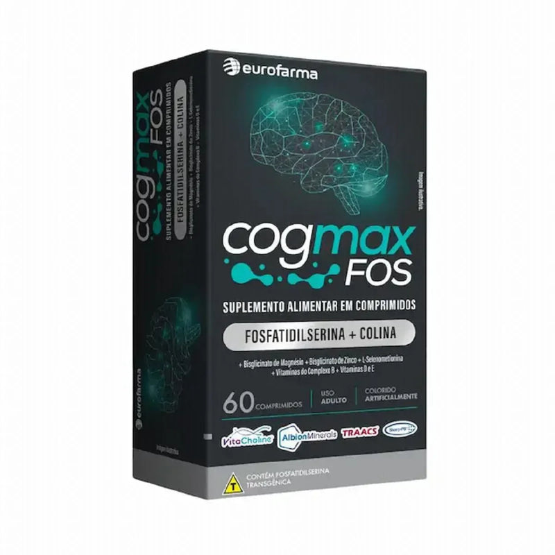 COGMAX FOS 60 COMPRIMIDOS - FOSFATIDILSERINA + COLINA - PROMOÇÃO OFICIAL